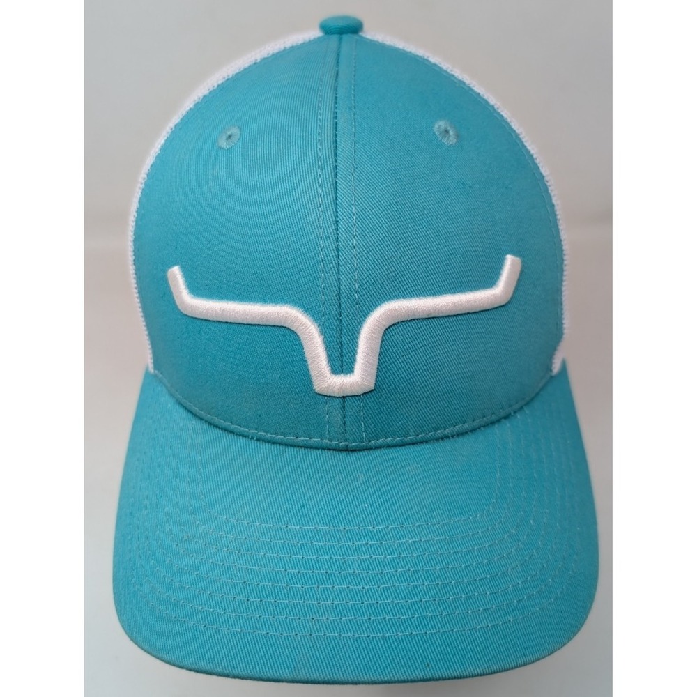 Kimes Ranch Hat Adjustable Snapback Weekly Trucker Baseball Cap Mesh Teal White